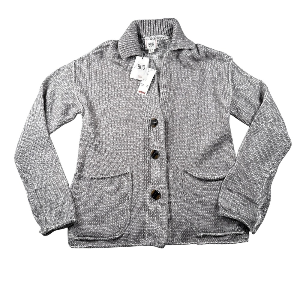 BDG Urban‎ Outfitters Caridgan Womens M Oversized Pockets Lagenlook Neutral READ